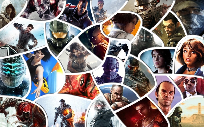 Halo, stalker, God of war, skyrim, Beyond Two Souls, Remember Me, Deadpool, bioshock, batman, Dead Spaces, Assasins Creed, Darksiders, Saints Row, gta