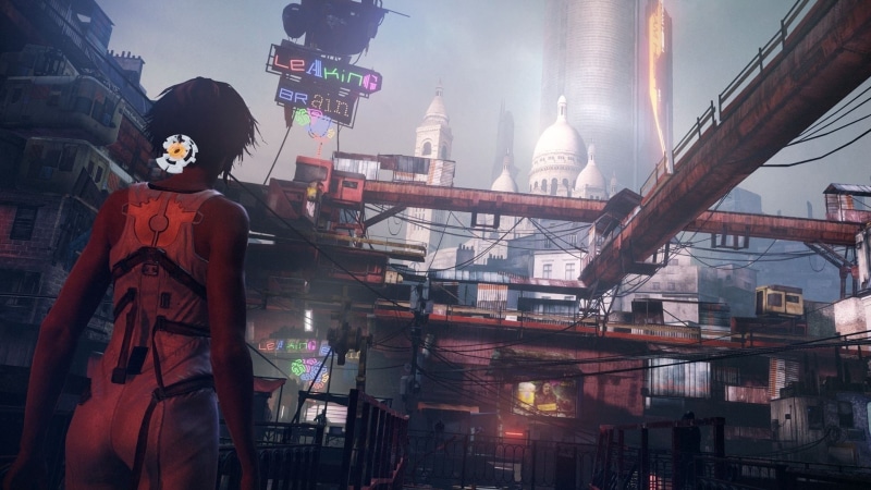 representation, building exterior, sky, city, female, cityscape, 1080P, nature, built structure, character, human representation, game, outdoors, standing