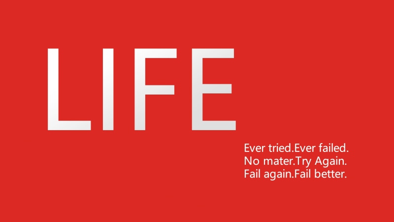poor english skills, red background, 4K, minimalism, give up, life, typography, red, motivational
