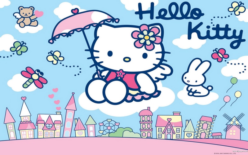 1080P, kitten, cute, hello kitty, pink, kitty