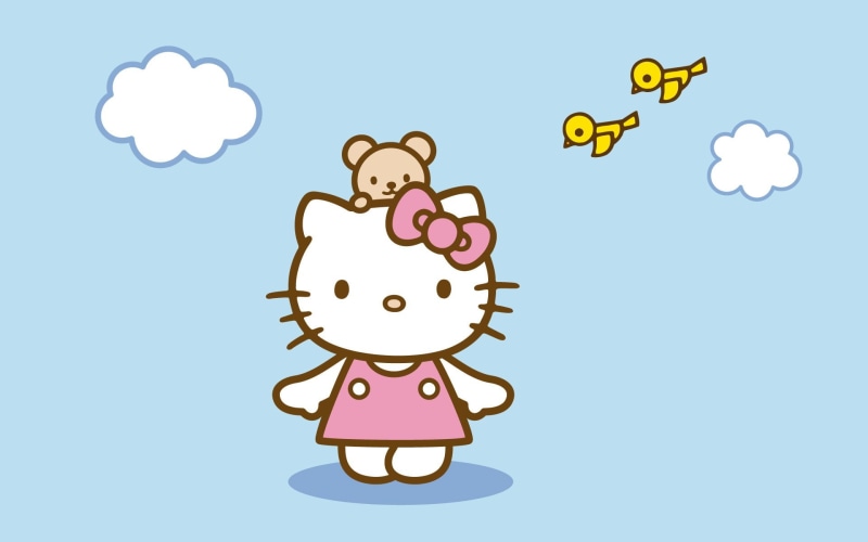 creativity, no people, day, humor, representation, flying, blue, food and drink, cloud - sky, hello kitty  picture backgrounds, nature, outdoors, holiday