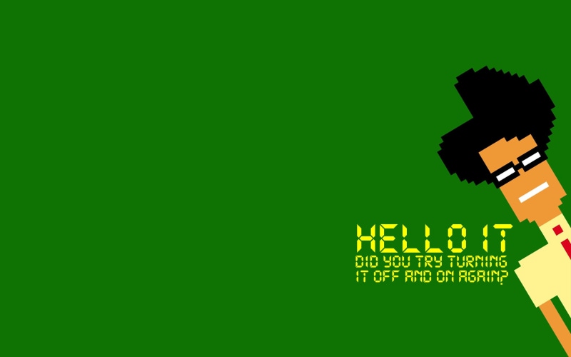 close-up, green color, green background, indoors, colored background, yellow, background, overlay, green, western script, TV, The IT Crowd, digital composite