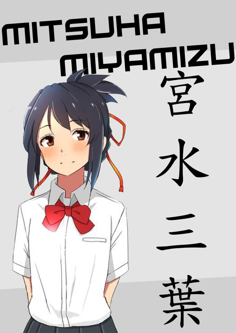 sign, text, child, mitsuha, depression - sadness, 720P, emotion, anime, miyamizu, orthographic symbol, men, cartoon, human face, communication, occupation