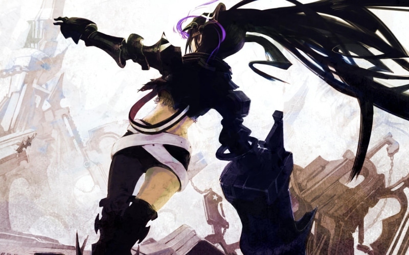 human representation, weapon, representation, creativity, Black Rock Shooter, human arm, Insane Black Rock Shooter, statue, arts culture and entertainment