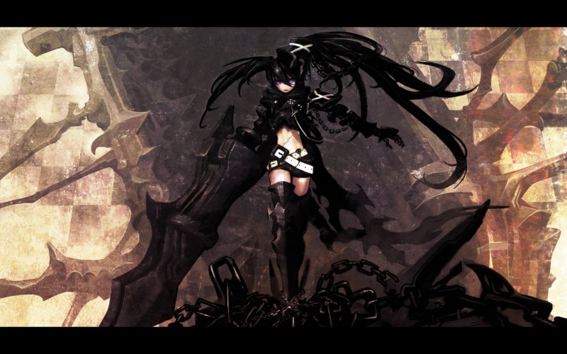adult, indoors, event, twintails, black color, Insane Black Rock Shooter, Black Rock Shooter, transfer print, fantasy girl, real people, fire, nature, Kuroi Mato
