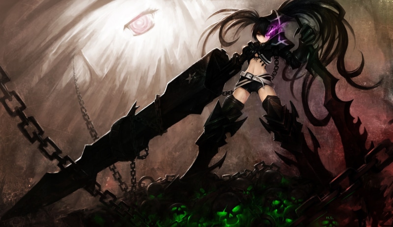anime, Black Rock Shooter, Insane Black Rock Shooter, anime girls, 1080P