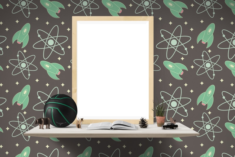 indoors, framed, empty, toys, contemporary, plant, room, connection, keyboard, laptop, interior design, pine cone, rocket, space, computer icon