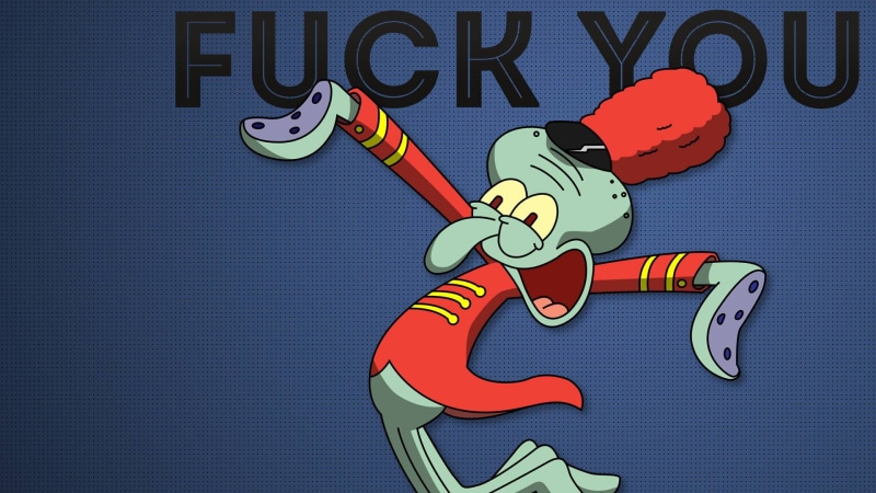 squarepants, wtf, squidward, sadic, blue, 1080P, spongebob