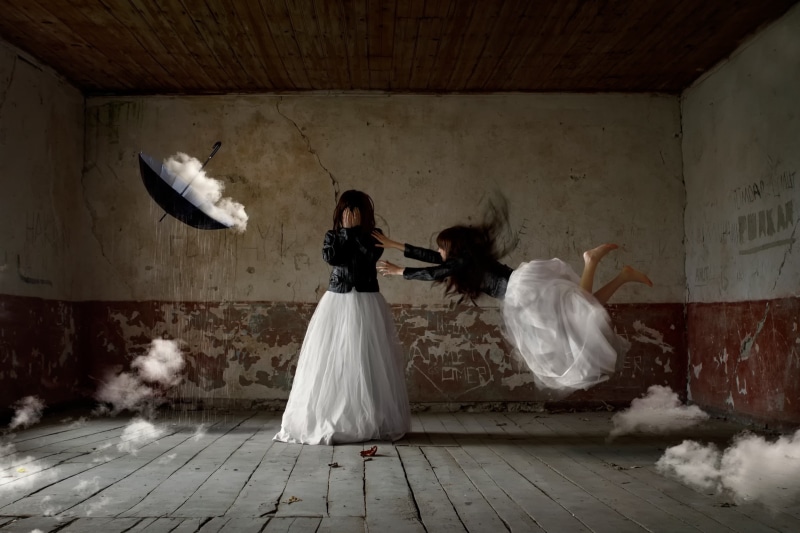 brunette, 1080P, women indoors, women, WTF, photomontage