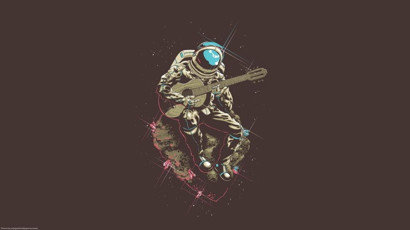 guitar, wtf, nasa, music, astronaut, space, 2K, sci-fi