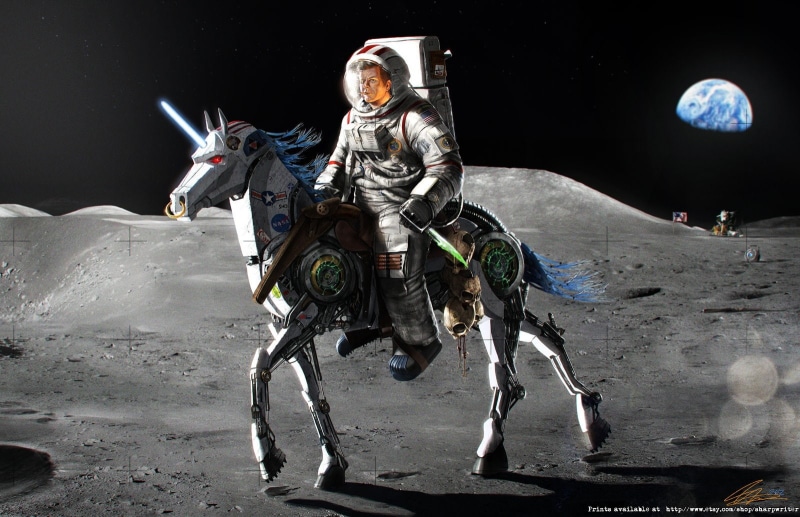 moon, unicorn, earth, astronaut, 720P, wtf, john, machine, kennedy, horse
