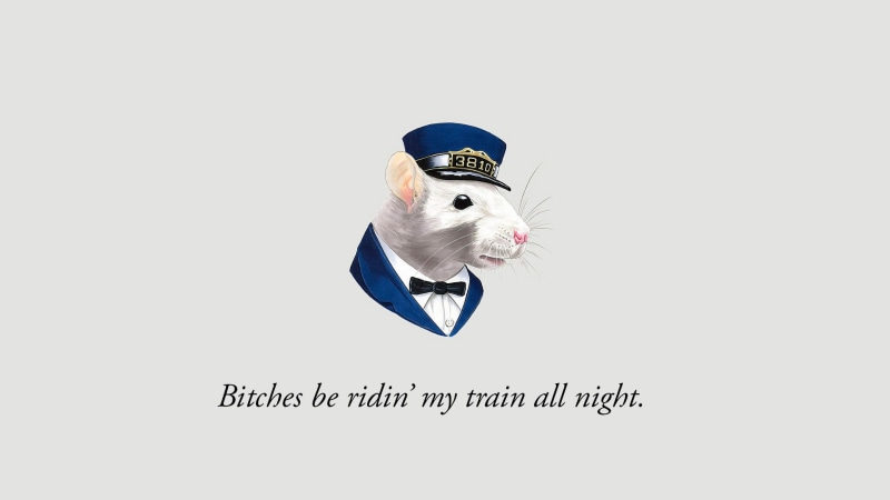 indoors, communication, one animal, mammal, 1080P, cut out, hat, statement, mouse, humor, copy space, pets, no people, vertebrate, Swearing, wtf, fun