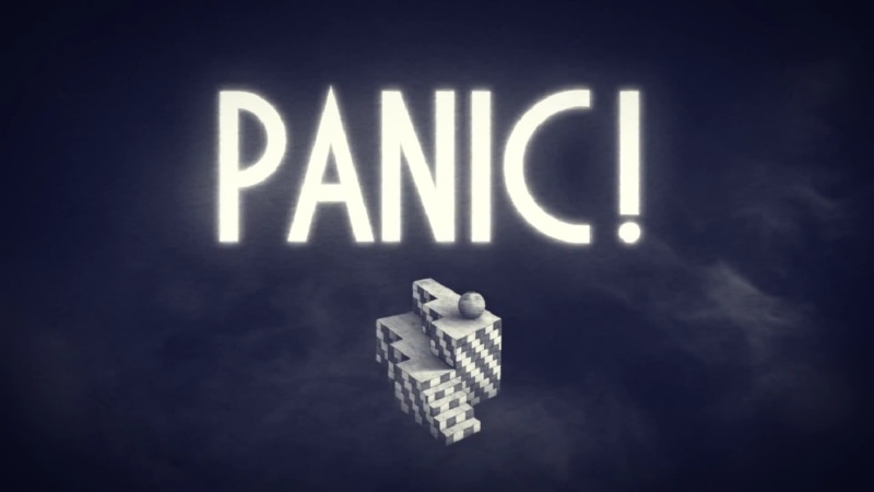 no people, blue, white color, western script, black background, 1080P, indoors, illuminated, text, studio shot, communication, minimalism, the media, panic