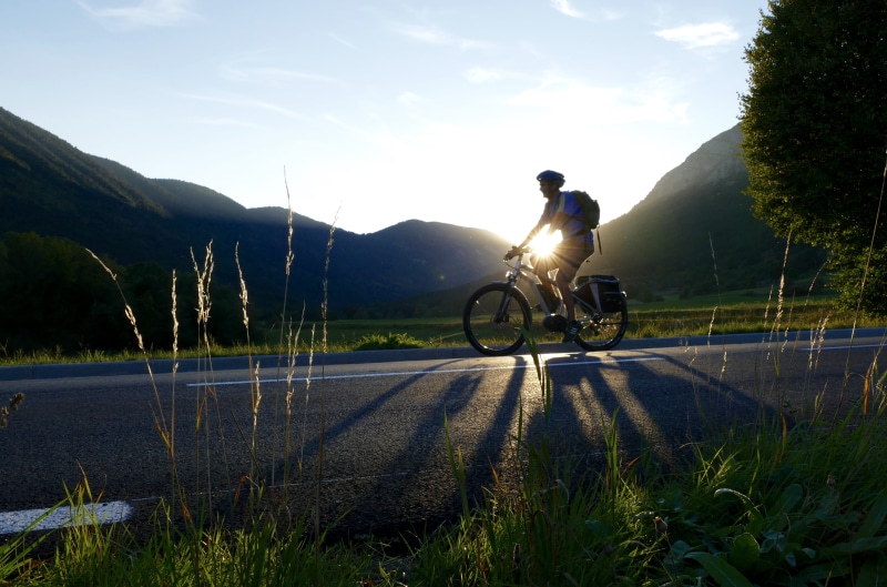 mountain, land vehicle, transportation, electric, cyclist, bike, mountain range, healthy Lifestyle, riding, recreational Pursuit, 4K, day, exercising