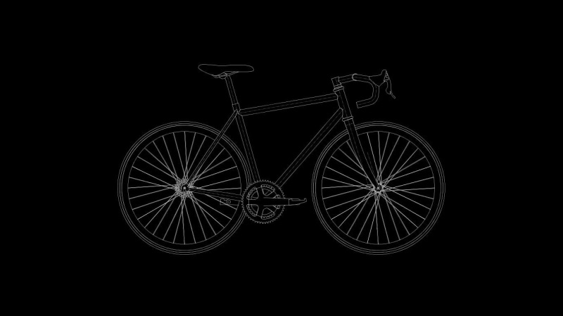 copy space, studio shot, night, 720P, black background, black color, white, cut out, close-up, bicycle, luxury, still life, vehicle, illustration, wheel