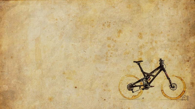 watercolor, 1080P, simple background, bicycle
