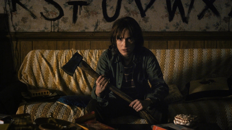 Winona Ryder, casual clothing, men, hairstyle, Netflix, looking, indoors, looking down, social issues, sitting, furniture, 1080P, s, black, young adult