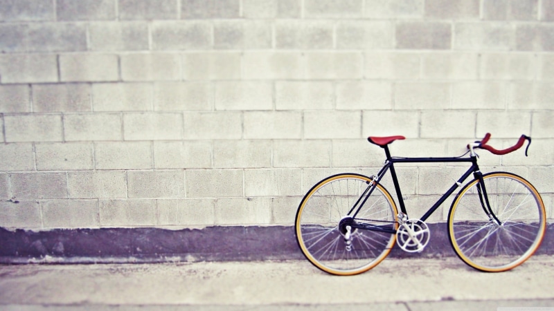 land vehicle, bike, spoke, no People, cycling, parked, outdoors, day, gray, retro Styled, street, concrete, transportation, vehicle, near, backgrounds