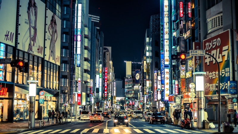 asia, street, japan, road, night, lights, 4K, city
