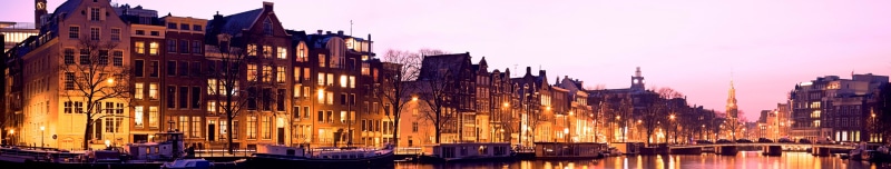 travel, boat, illuminated, city, buildings, gondola - traditional boat, transportation, canal, travel destinations, harbor, 5K, street, building, office building exterior
