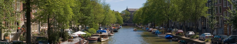 water, crowd, 5K, Europe, boat, mode of transportation, group of people, people, outdoors, trees, Dutch, building exterior, summer, architecture, tree
