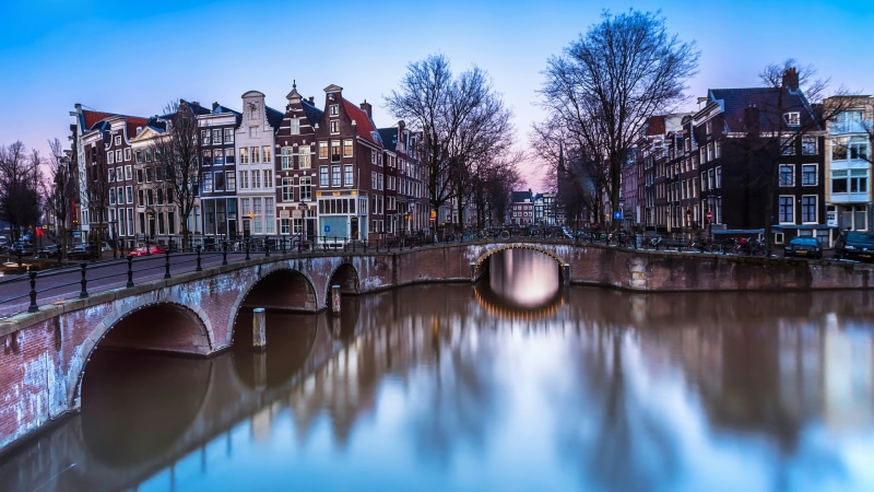 amsterdam, europe, canal, reflection, keizersgracht, cityscape, 4K, netherlands, city