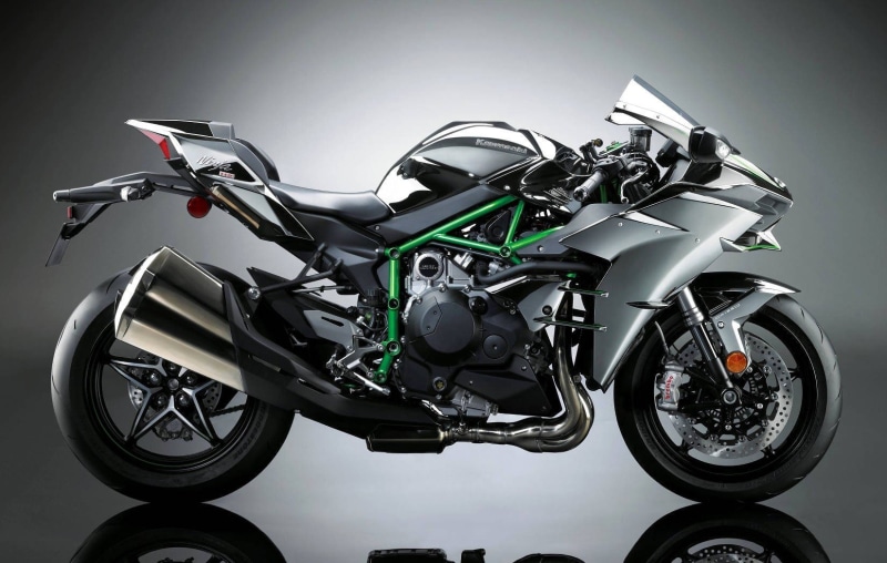 kawasaki ninja h2r, metal, stationary, black color, no people, indoors, speed, engine, motorcycle, machinery, riding, land vehicle, mode of transportation