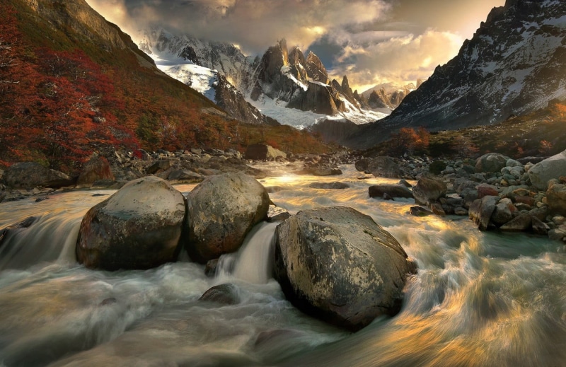mountain, mountains, no people, long exposure, stream - flowing water, flowing water, motion, fall, river, photography, blurred motion, solid, morning