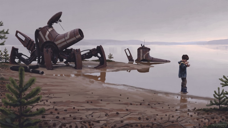 nature, futuristic, canon, outdoors, beauty in nature, lifestyles, real people, 1080P, water, sky, sea, leisure activity, drawing, one person, representation