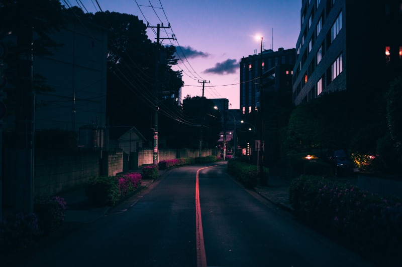 urban, street, 4K, dark, skyline, Asia, Japan, city