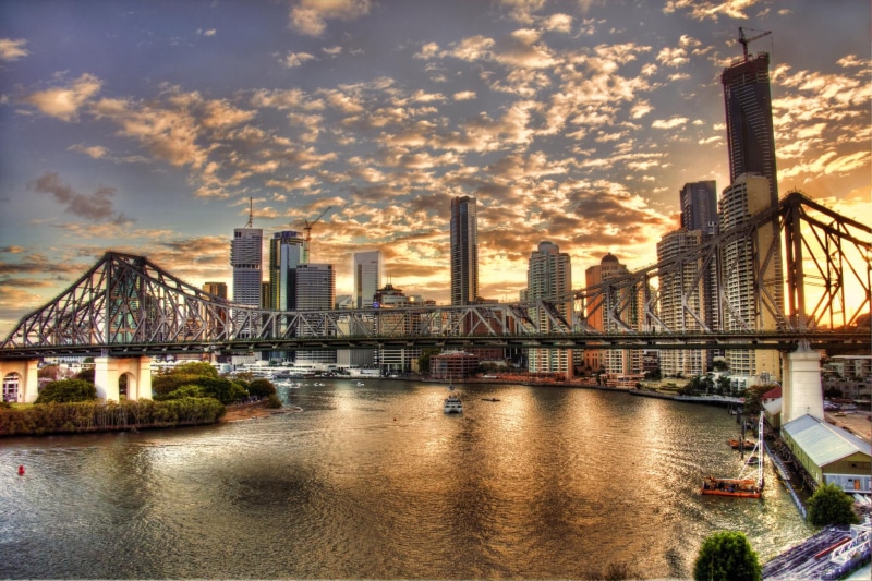 cityscape, urban Scene, city, brisbane, daytime, urban Skyline, dusk, downtown District, hdr, kangaroo point, bridge, story, riverfire, architecture, Story Bridge