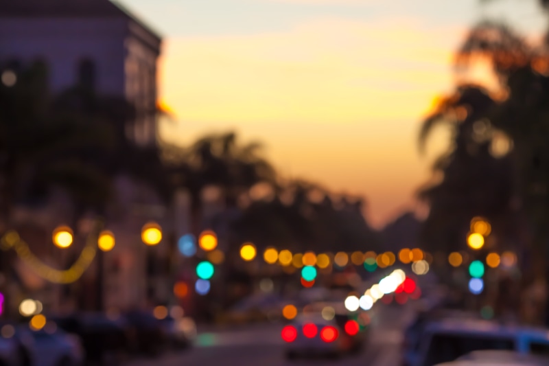 backgrounds, lights, city, sunset, city lights, night, traffic, defocused, cityscape, street, Ventura County, 5K, blur, urban Scene, abstract, United States of America