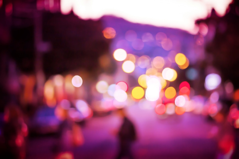 San Francisco  USA, California  Mission, Bokeh, blurred Motion, street, illuminated, lighting Equipment, urban Scene, abstract, photography, Mission District  San Francisco