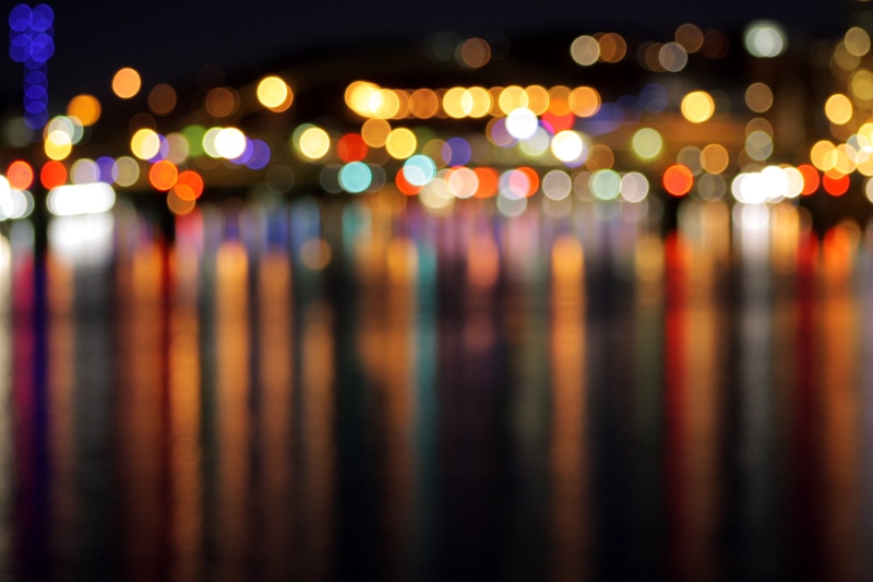 4K, illuminated, lighting Equipment, untitled, street, night, nightlife, backgrounds, river, defocused, abstract, urban Scene, cityscape, dance