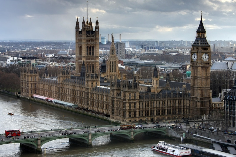 city, palace, london, england, clock tower, london - England, sky, london eye view, connection, clock, built structure, bridge - Man Made Structure, big