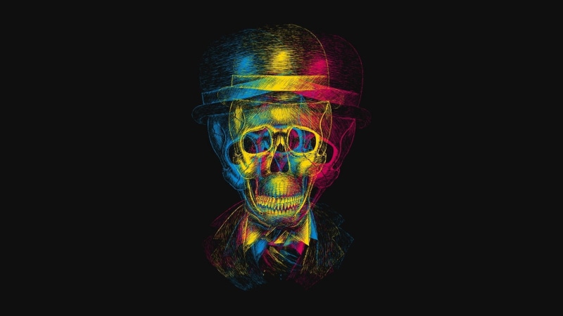 creativity, backgrounds, yellow, abstract, portrait, drawing, people, men, symbol, dark, human Head, concepts, glowing, technology, futuristic, 1080P