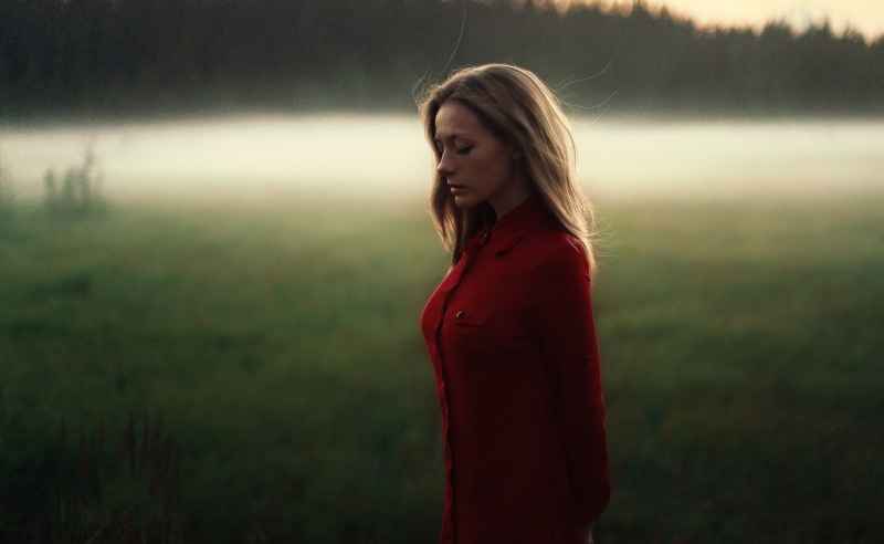 solice, 1080P, model, Tatiana Mercalova, closed eyes, long hair, shirt, women, Olga Kobzar, blonde, mist
