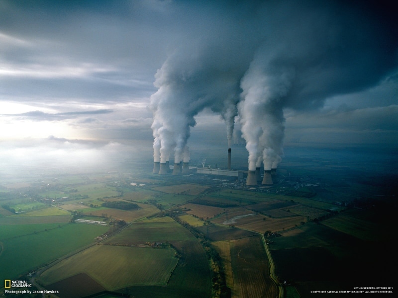 pollution, smoke, tranquility, gray, beauty in nature, smoke - physical structure, nuclear, agriculture, plants, power in nature, power, factory, landscape