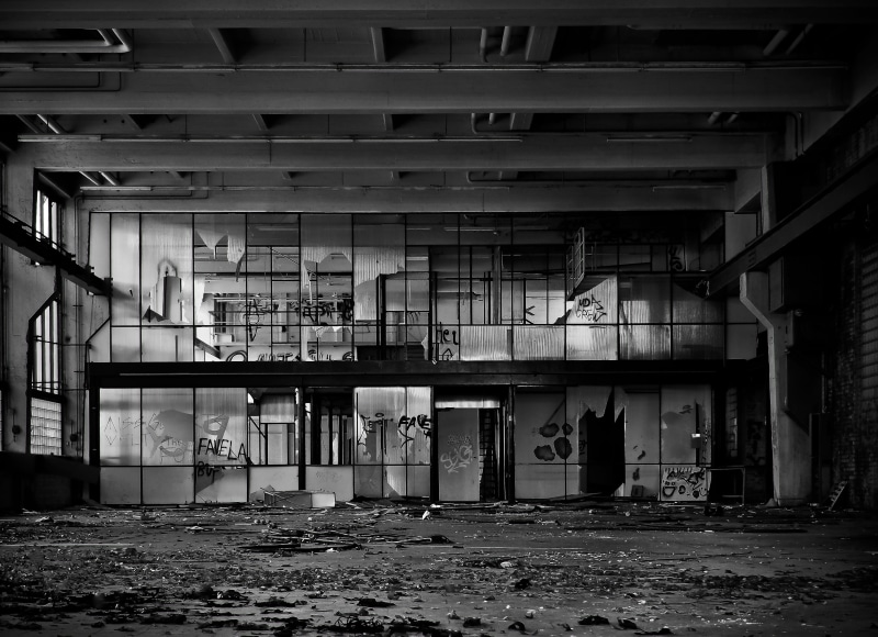 building, ailing, contrast, secret, industry, old factory hall, lapsed, city, industrial plant, dark, Old, architecture And Buildings, obsolete, empty