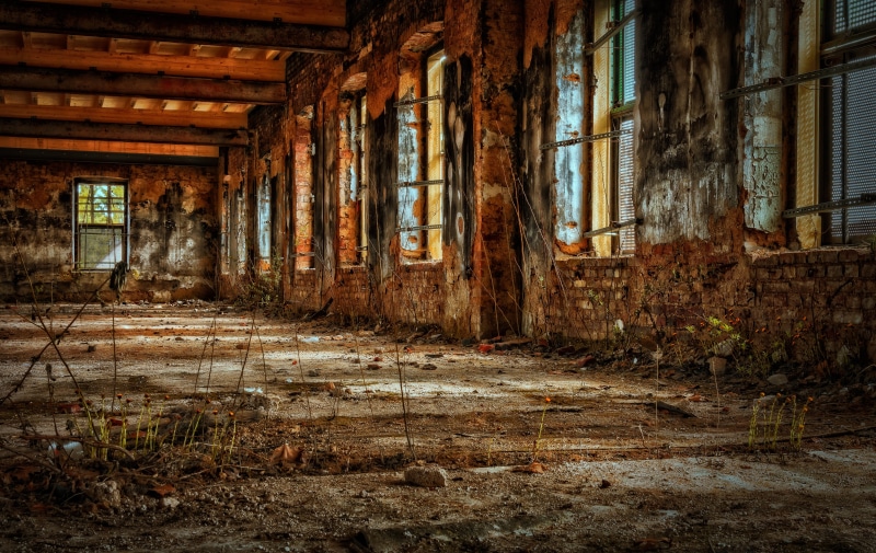 dilapidated, no people, ceiling, built structure, abandoned places, pforphoto, deterioration, building, run-down, history, old, architecture, broken, abandoned