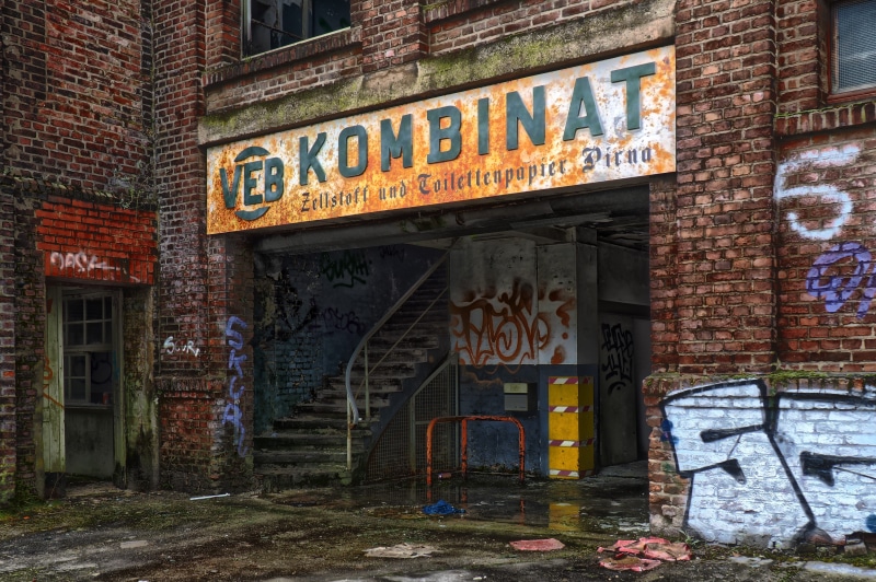 lost, leave, decay, building exterior, brick, old factory, wall - building feature, pforphoto, building, ruin, signbuilding, abandoned, lapsed, art and craft