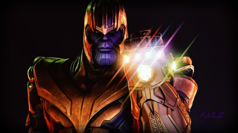 Infinity, science, front view, studio shot, 1080P, night, indoors, technology, long exposure, illuminated, waist up, Thanos, vitality, motion, futuristic