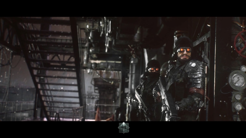 Final Fantasy 7: Advent Children, indoors, Final Fantasy VII: Advent Children, real people, architecture, transparent, male likeness, Shinra, people, PlayStation 4