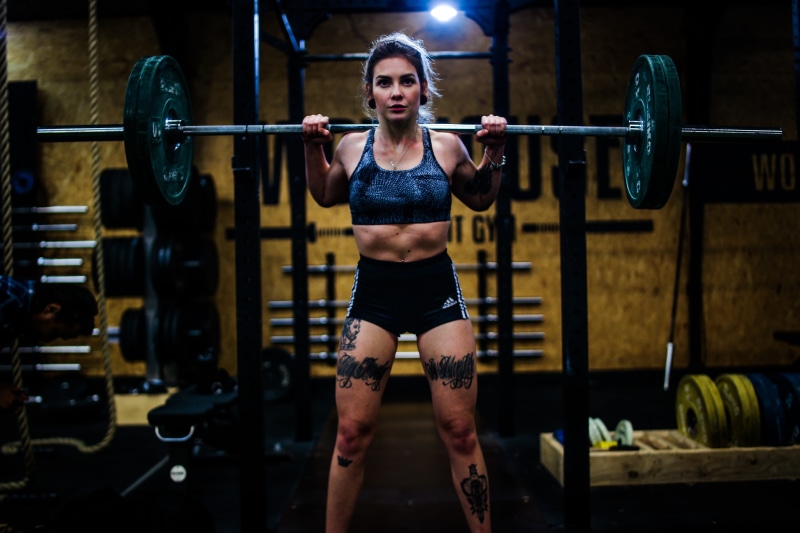 exercise, muscular build, weight training, produce, sport, standing, body conscious, athlete, spandex, strength, working out, woman, determination, human