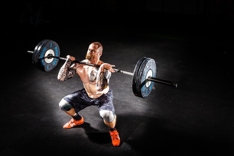 man, weights, bodybuilding, people, effort, muscles, black background, weight training, muscular build, sports equipment, sports training, activity, vitality