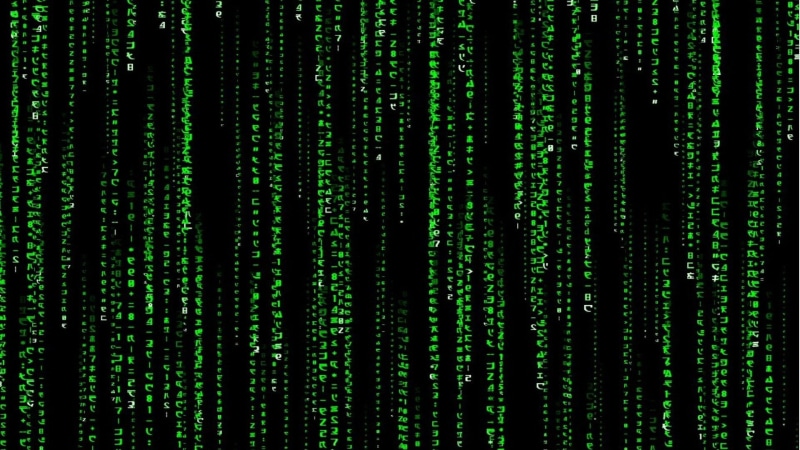 futuristic, full frame, luminosity, 1080P, computer equipment, matrix images background, black background, technology, data, binary code, green color
