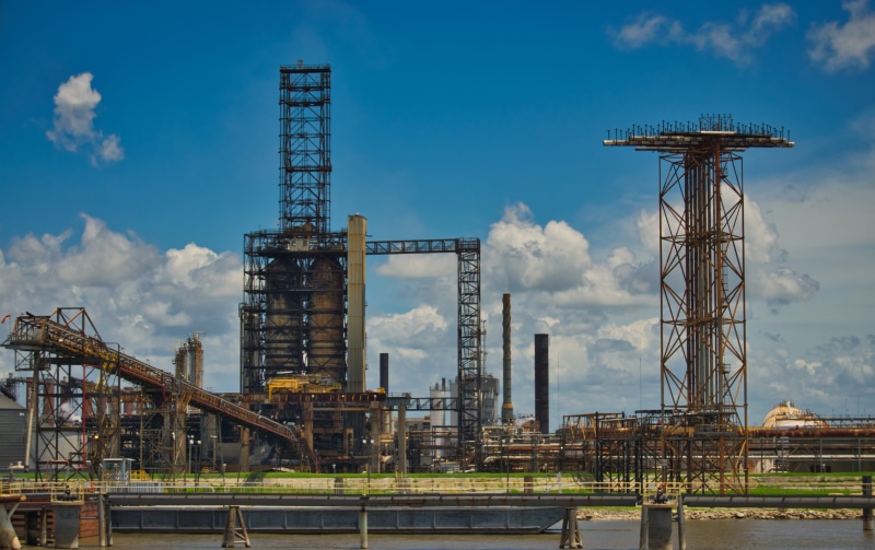 built structure, factory, architecture, pollution, refinery, environmental issues, pipeline, metal, oil refinery, oil, industry, old, new orleans, no people