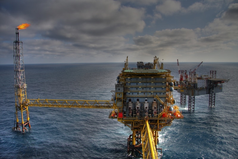 offshore platform, day, scenics - nature, horizon over water, sky, oil, crane - construction machinery, fuel and power generation, machinery, nature, outdoors