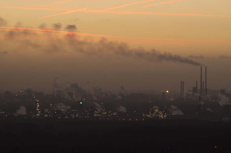 buildings, exhaust gases, smoke - physical structure, chimney, petrochemical Plant, technology, nature, fumes, industrial plant, metal, hamborn, north rhine westphalia