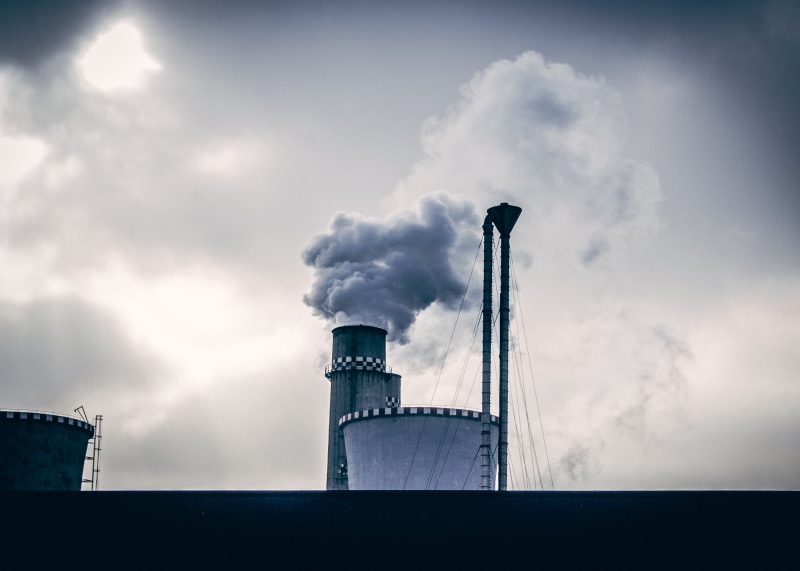 architecture, day, built structure, environment, emitting, smoke stack, factory, environmental issues, steam, sky, industrial, smoke - physical structure